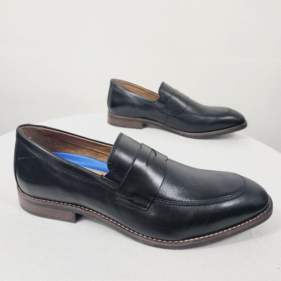 Nunn Bush Fifth Ave Flex Moc Toe Penny Slip-on Loafers Black NWOB Men\'s 11W main image 7